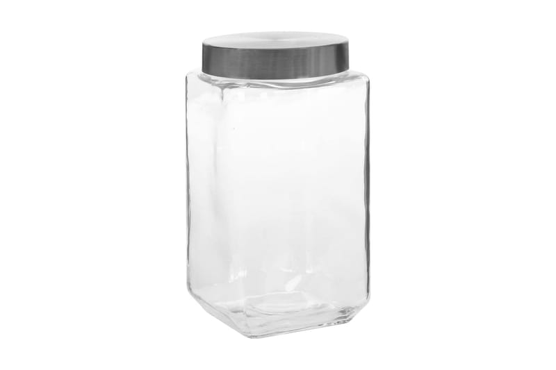 Opbevaringsglas Med Sølvfarvet Låg 6 Stk. 2100 Ml - gennemsigtig - Husholdning - Madlavning & Bagning - Køkkenudstyr - Dåser & syltetøjsglas