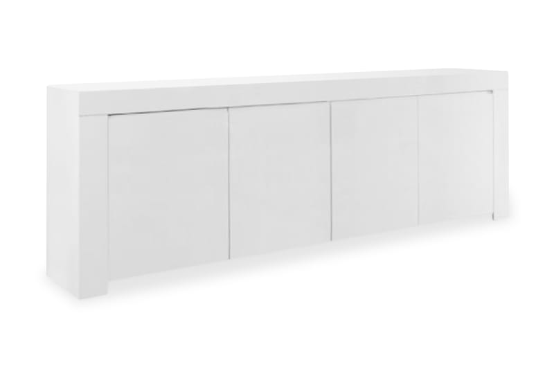 Amalfi Skænk 210 cm 4 Låger - Hvid Højglans - Opbevaring - Opbevaringsmøbler - Skænke & sideboards