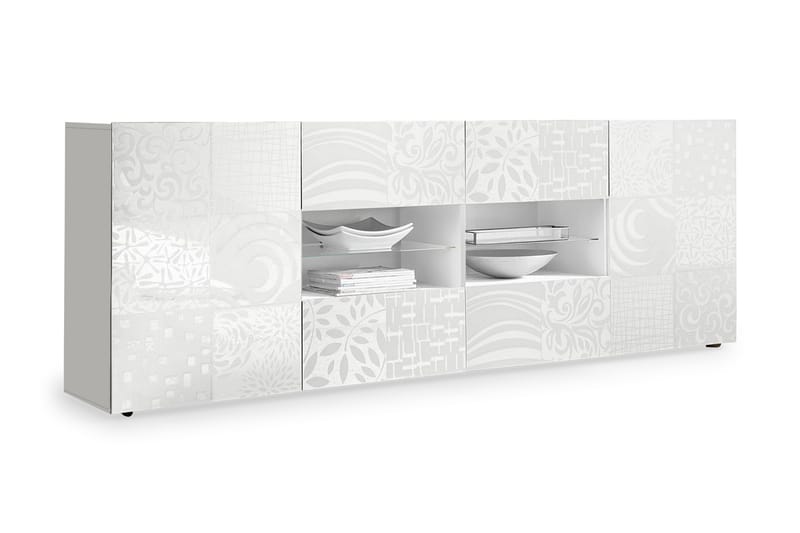 Mironne Skænk 241 cm 4 Hylder - Hvid - Opbevaring - Opbevaringsmøbler - Skænke & sideboards