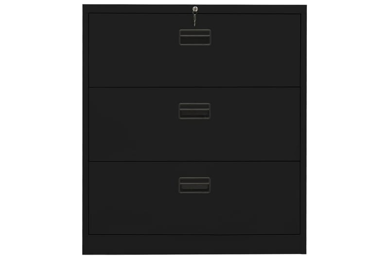 arkivskab 90x46x103 cm stål sort - Sort - Opbevaring - Skab - Skabe - Kontorskab - Arkivskab & hængende arkivskab