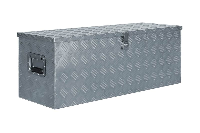 aluminiumskasse 110,5 x 38,5 x 40 cm sølvfarvet - Sølv - Opbevaring - Skab - Skabe - Sikkerhedsskabe - Deponeringsskabe