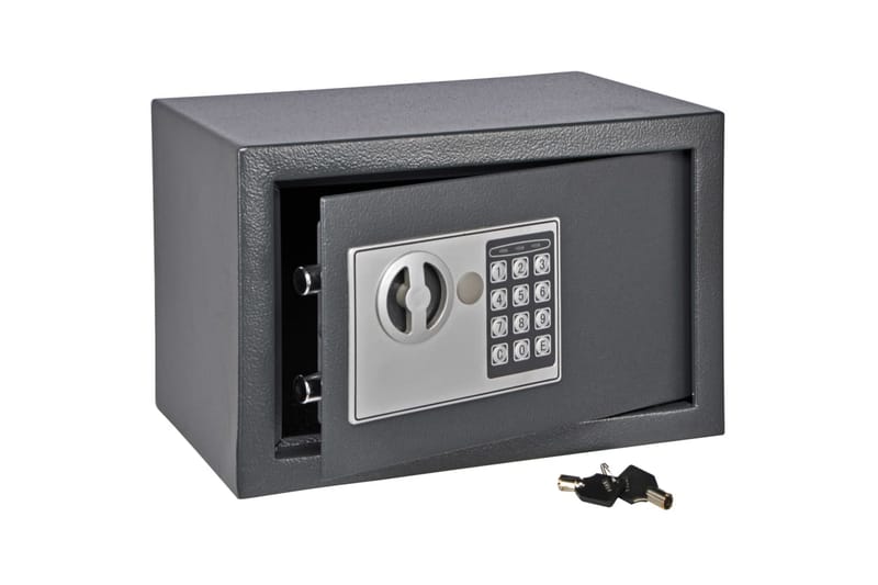 HI sikkerhedsskab med elektrisk lås 31 x 20 x 20 cm mørkegrå - Grå - Opbevaring - Skab - Skabe - Sikkerhedsskabe - Pengeskabe