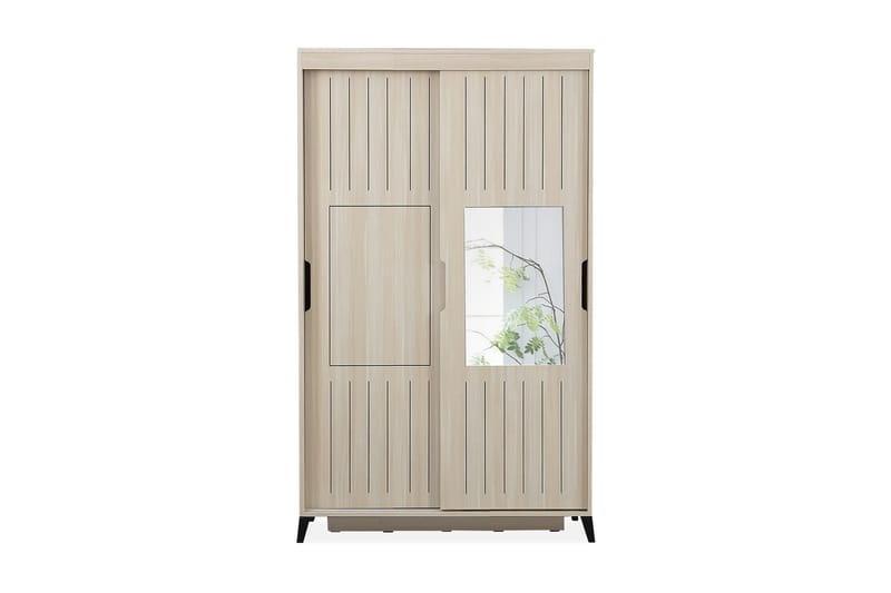Komfortabel garderobe 120 - Lys træ - Opbevaring - Tøjopbevaring - Garderobeskabe