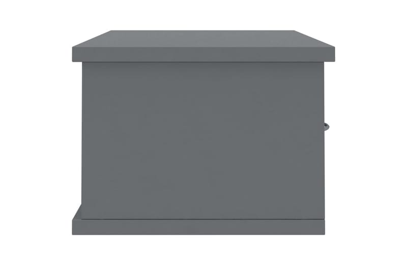 Vægskab med skuffer 60 x 26 x 18,5 cm spånplade grå højglans - Grå - Opbevaring - Væghængt opbevaring