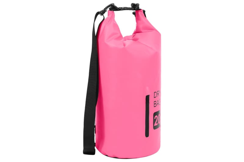 vandtæt tørpose med lynlås 20 l PVC lyserød - Sport & fritid - Camping & vandring - Udekøkken & camnpingkøkken
