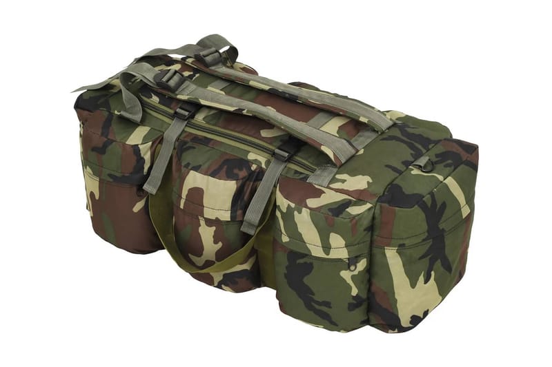3-I-1 Duffeltaske I Militærstil 120 L Camouflage - Grøn - Sport & fritid - Camping & vandring - Pakke vandre