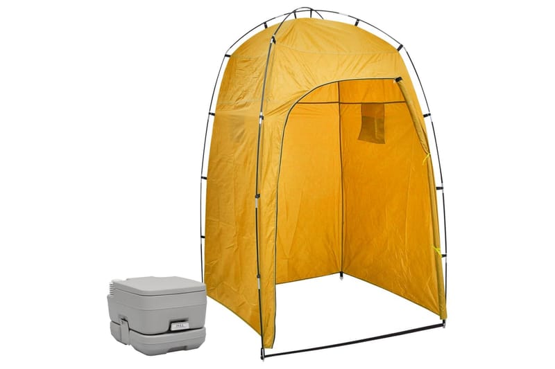 transportabelt campingtoilet med telt 10+10 l - Sport & fritid - Camping & vandring - Telt