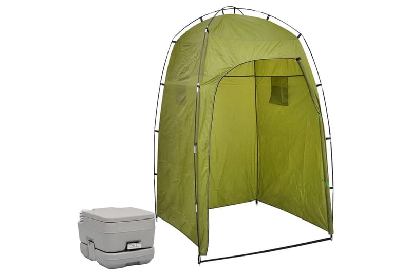transportabelt campingtoilet med telt 10+10 l - Sport & fritid - Camping & vandring - Telt