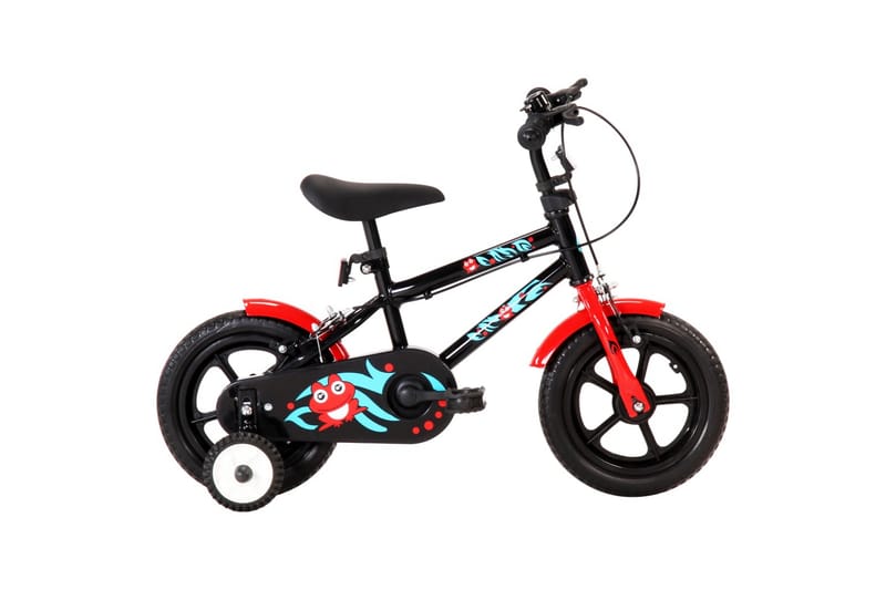 børnecykel 12 tommer sort og rød - Rød - Sport & fritid - Friluftsliv - Cykler - Børnecykel & juniorcykel