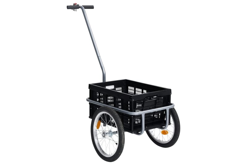 cykelanhænger 50 l sammenklappelig transportkasse 150 kg - Sort - Sport & fritid - Friluftsliv - Cykler - Cykeltilbehør