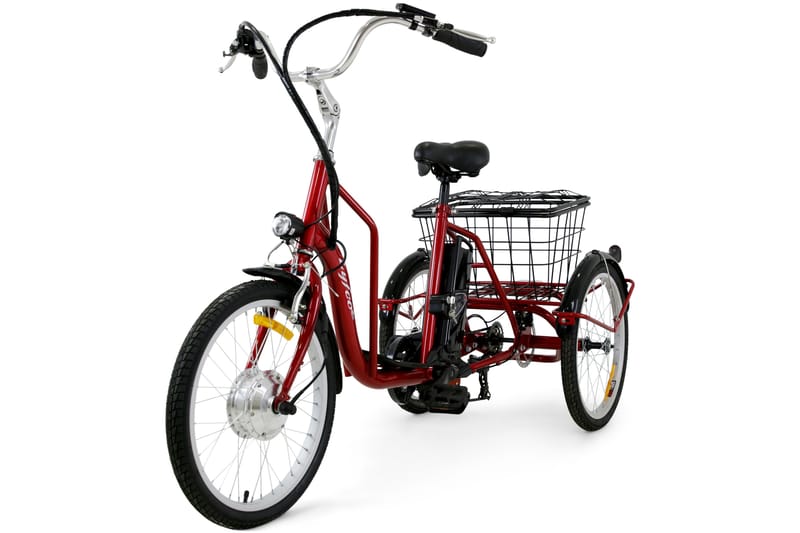 Trehjulig elcykel - 6 væksler - Metalic rød - Sport & fritid - Friluftsliv - Cykler - Elcykel