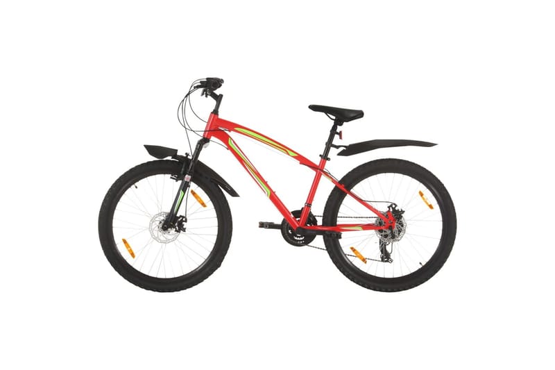 mountainbike 21 gear 26 tommer hjul 42 cm rød - Rød - Sport & fritid - Friluftsliv - Cykler - Mountainbike