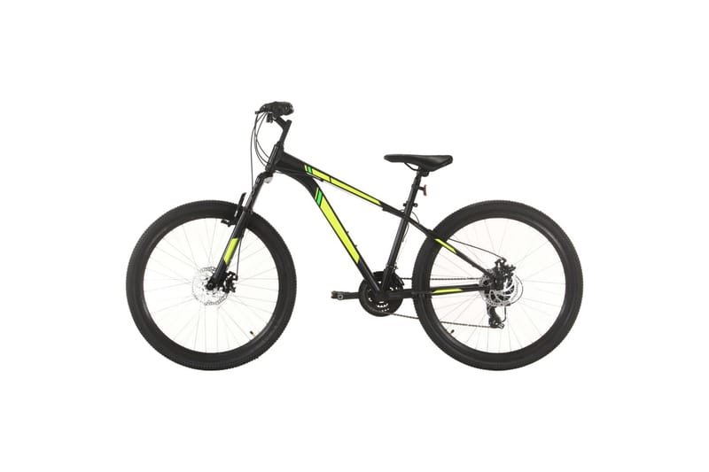 mountainbike 21 gear 27,5 tommer hjul 38 cm sort - Sort - Sport & fritid - Friluftsliv - Cykler - Mountainbike