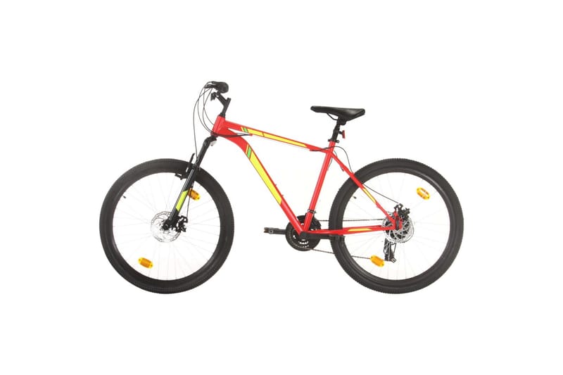 mountainbike 21 gear 27,5 tommer hjul 42 cm rød - Rød - Sport & fritid - Friluftsliv - Cykler - Mountainbike