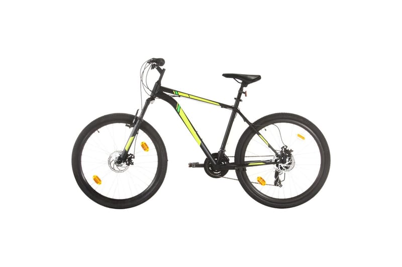 mountainbike 21 gear 27,5 tommer hjul 50 cm sort
