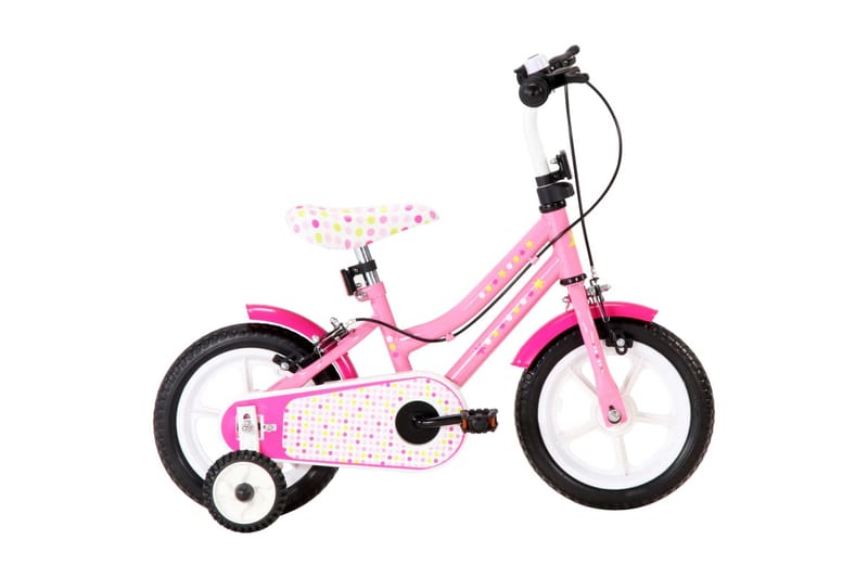 Børnecykel 12 Tommer Hvid Og Pink - Lyserød - Sport & fritid - Friluftsliv - Cykler