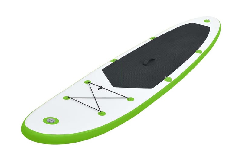oppusteligt paddleboard grøn og hvid - Grøn - Sport & fritid - Hjemmetræning - Træningsredskaber - Fitnessgulv & klikgulv