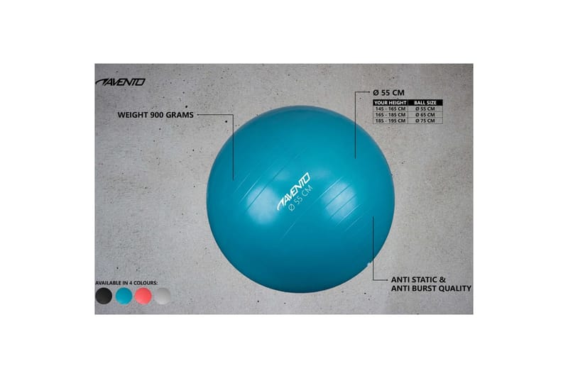 Avento træningsbold diam. 55 cm blå - Blå - Sport & fritid - Hjemmtræning - Træningsredskaber