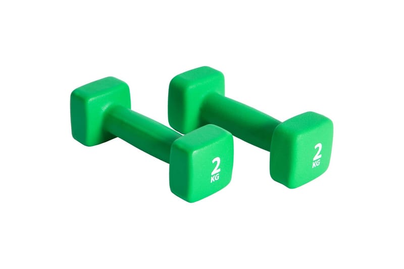 Pure2Improve håndvægtsæt 2 x 2 kg neopren grøn - Grøn - Sport & fritid - Hjemmetræning - Vægte & vægtstænger - Håndvægte & håndvægtstænger