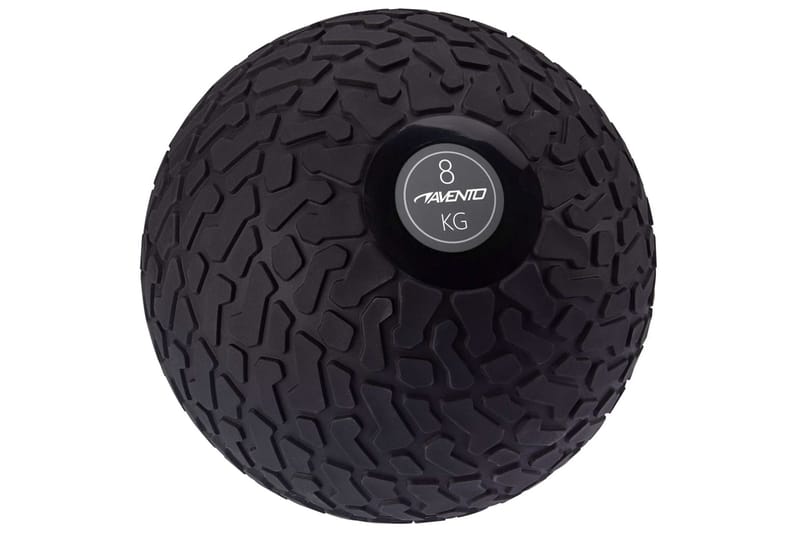 Avento slamball med tekstur 8 kg sort - Sort - Sport & fritid - Hjemmetræning - Vægte & vægtstænger - Medicinbold