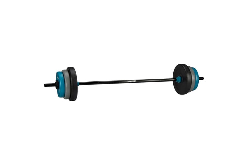 Avento justerbart vægtstangssæt 20 kg sort blå og grå - Sport & fritid - Hjemmetræning - Vægte & vægtstænger