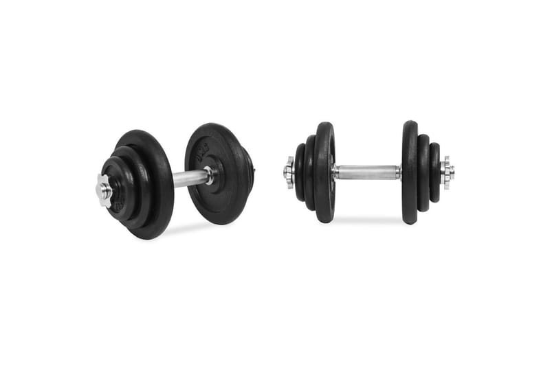 Håndvægtsæt I 18 Dele 40 Kg Støbejern - Sort - Sport & fritid - Hjemmetræning - Vægte & vægtstænger - Håndvægte & håndvægtstænger