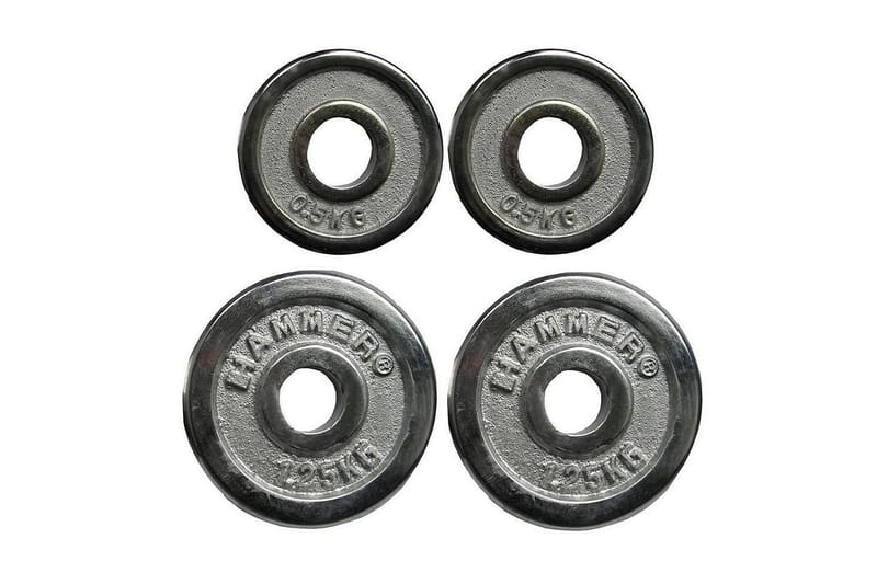 Hammer Vægt Disc sæt - 2 x 0,5 kg, 2 x 1,25 kg - Sport & fritid - Hjemmtræning - Vægte & vægtstænger