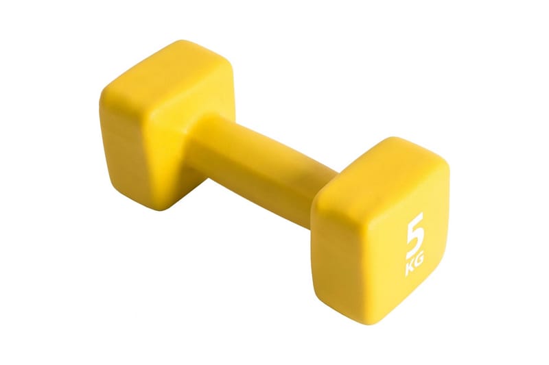 Pure2Improve håndvægt 5 kg neopren gul - Gul - Sport & fritid - Hjemmetræning - Vægte & vægtstænger