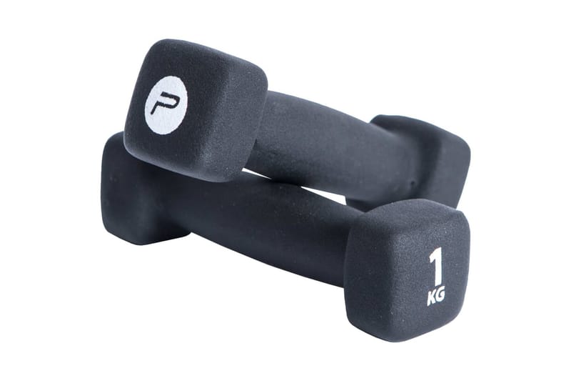 Pure2Improve håndvægtsæt 2x1 kg neopren sort - Sort - Sport & fritid - Hjemmetræning - Vægte & vægtstænger