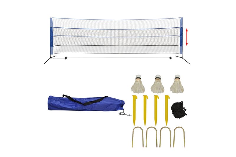 Badmintonnet-Sæt Med Fjerbolde 500 X 155 Cm - Flerfarvet - Sport & fritid - Leg & sport - Havespil