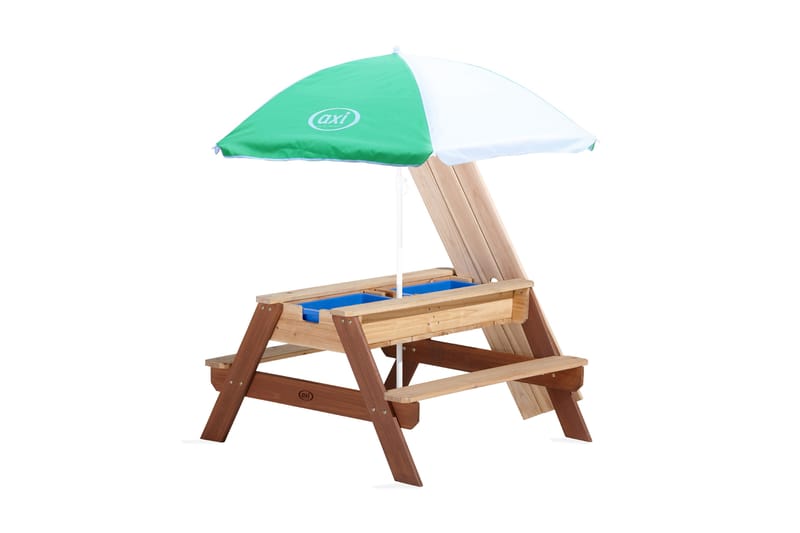 Nick Sand & Water Picnicbord med Parasol Brun - AXI - Sport & fritid - Leg & sport - Legeplads & legeredskaber - Sandkasse