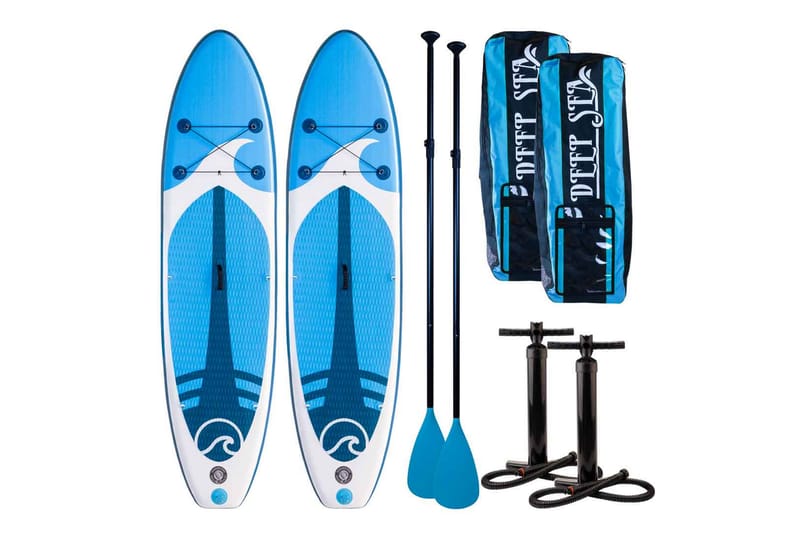 Deep Sea Flow SUP Boardsæt 300 cm - Blå|Hvid - Sport & fritid - Leg & sport - Vandsport & vandleg - SUP & paddleboard