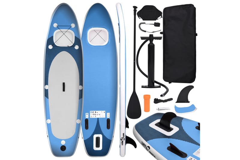 oppusteligt paddleboardsæt 360x81x10 cm havblå - Blå - Sport & fritid - Leg & sport - Vandsport & vandleg