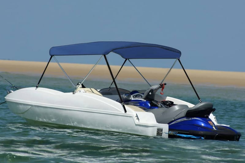 biminitop med 2 buer 150x120x110 cm marineblå - Sport & fritid - Marint - Bådtilbehør - Bådkaleche