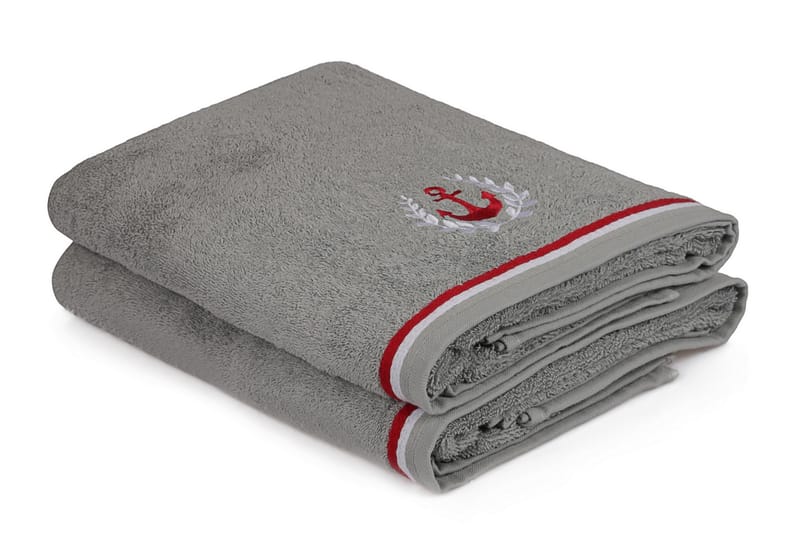Ashburton Badehåndklæde 2-pak - Grå - Tekstiler - Badetekstiler - Badehåndklæder