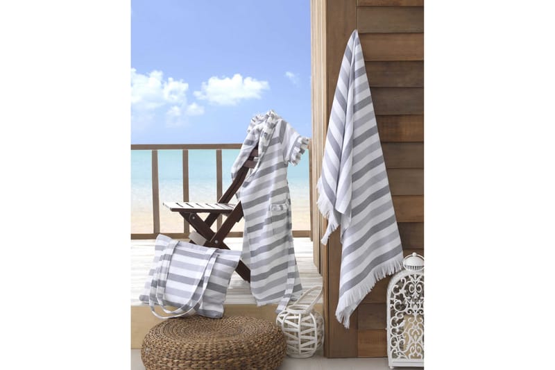 Ashburton Håndklædesset - Grå/Hvid - Tekstiler - Badetekstiler - Badehåndklæder