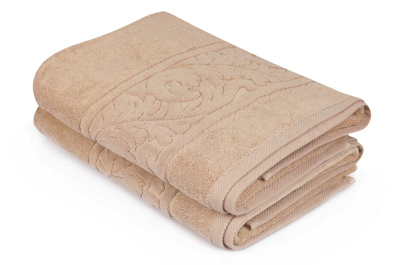 Hobby Badehåndklæde 70x140 cm 2-pak - Beige - Tekstiler - Badetekstiler - Badehåndklæder