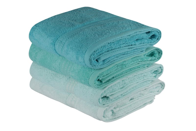 Hobby Badehåndklæde 70x140 cm 4-pak - Lysegrøn/Grøn/Mint - Tekstiler - Badetekstiler - Badehåndklæder - Stort badelagen