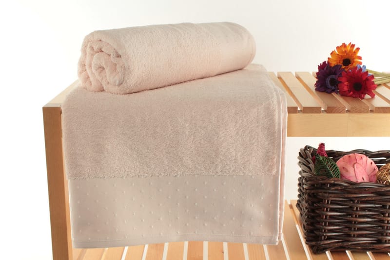 Landercost Badehåndklæde 2-pak - Hvid - Tekstiler - Badetekstiler - Badehåndklæder