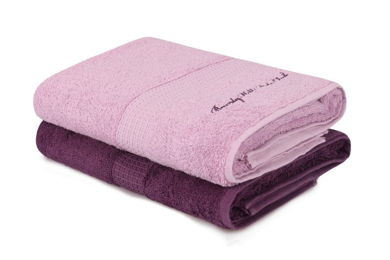 Tarilonte Badehåndklæde 2-pak - Lilla - Tekstiler - Badetekstiler - Badehåndklæder