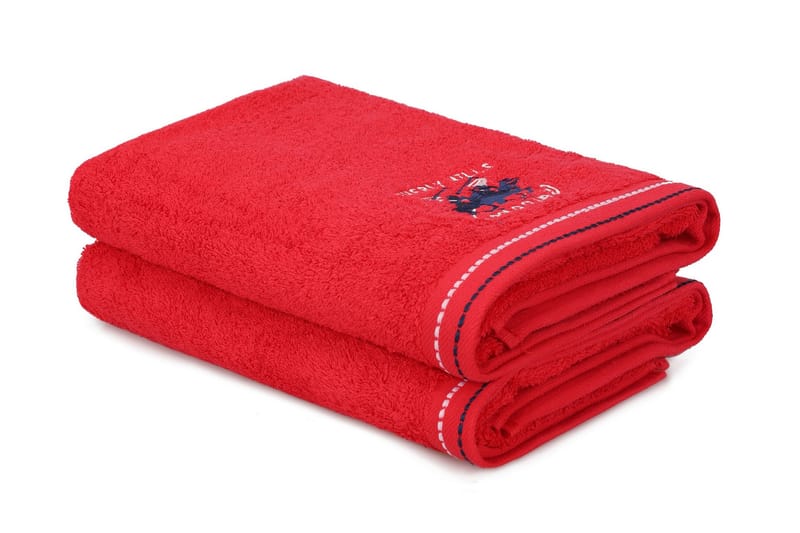 Tarilonte Badehåndklæde 2-pak - Rød - Tekstiler - Badetekstiler - Badehåndklæder - Strandhåndklæde & strandlagen