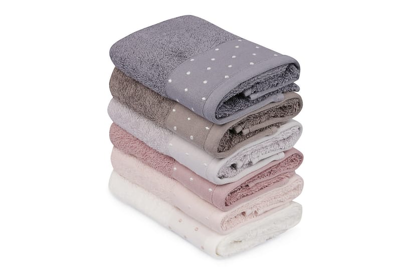Şaheser Håndklæde 30x50 cm 6-pak - Multifarvet - Tekstiler - Badetekstiler - Håndklæder