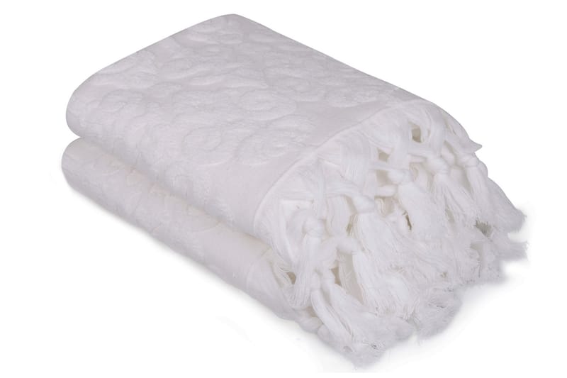 Şaheser Håndklæde 50x90 cm 2-pak - Hvid - Tekstiler - Badetekstiler - Håndklæder
