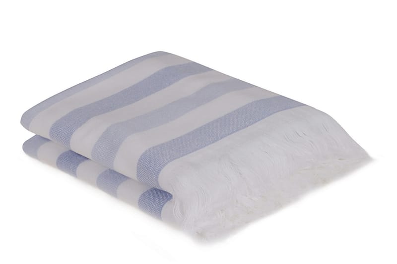 Ashburton Håndklæde 2-pak - Blå/Hvid - Tekstiler - Badetekstiler - Håndklæder