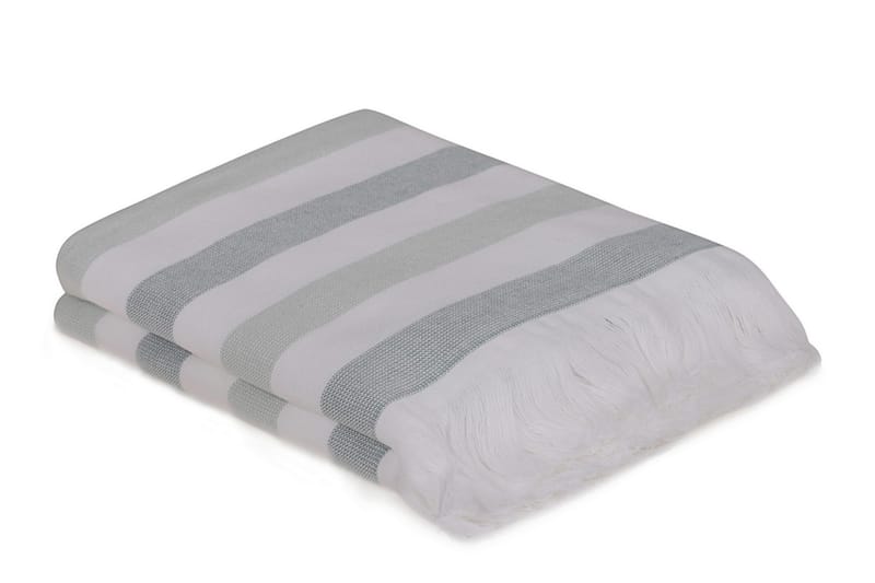 Ashburton Håndklæde 2-pak - Grøn/Hvid - Tekstiler - Badetekstiler - Håndklæder
