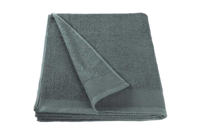 Badehåndklæder 2 Stk. 450 Gsm 100x150 cm Bomuld Grøn - Grøn - Tekstiler - Badetekstiler - Håndklæder