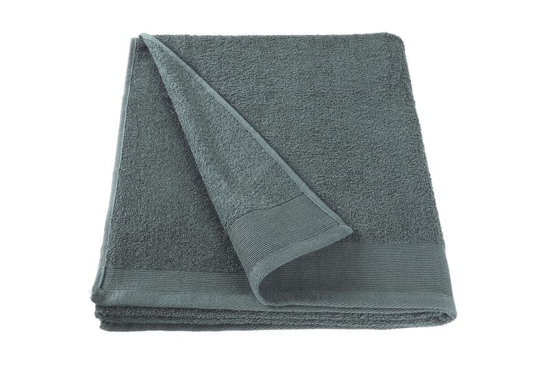 Håndklæder 5 Stk. Bomuld 450 Gsm 50x100 cm Grøn - Grøn - Tekstiler - Badetekstiler - Håndklæder