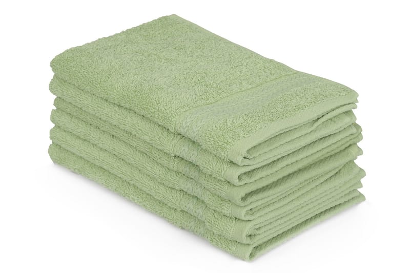 Hobby Håndklæde 30x50 cm 6-pak - Grøn - Tekstiler - Badetekstiler - Håndklæder