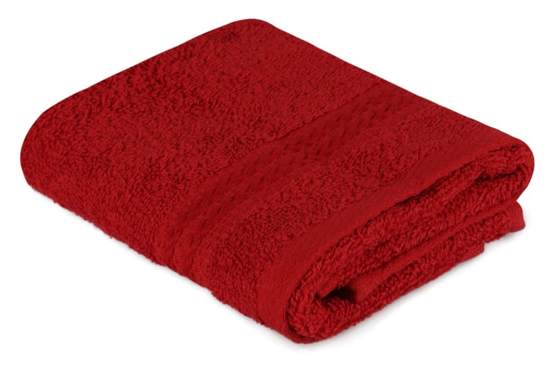 Hobby Håndklæde 30x50 cm - Rød - Tekstiler - Badetekstiler - Håndklæder
