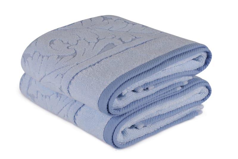 Hobby Håndklæde 50x90 cm 2-pak - Blå - Tekstiler - Badetekstiler - Håndklæder